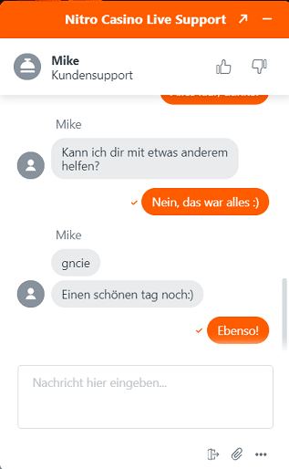 nitro casino kundensupport