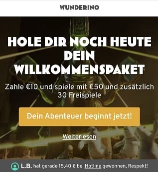 wunderion bonus