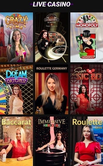 betinia live casino
