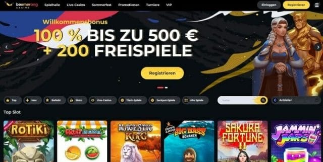 boomerang casino webseite für 5 euro einzahlung
