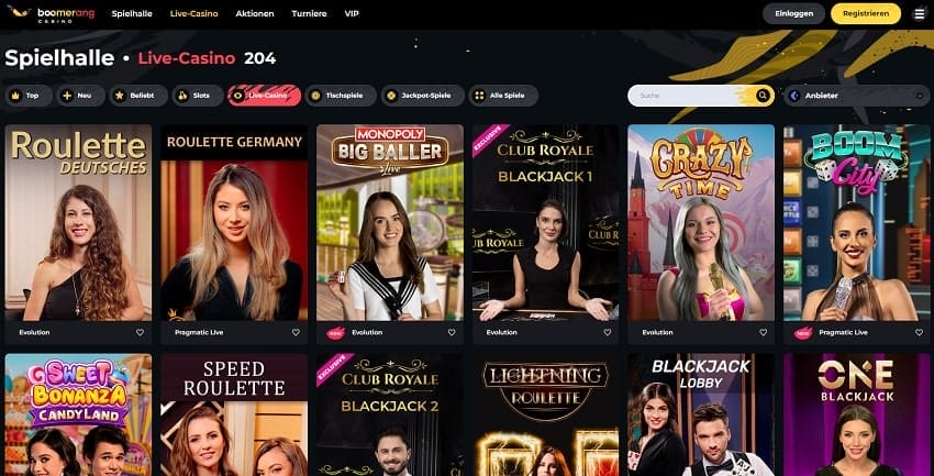 boomerang live dealer casino
