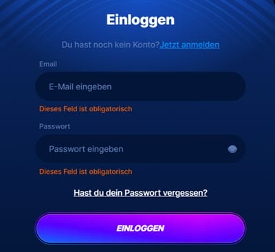 Login im 1€ Online Casino
