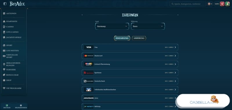 Einzahlung im Online Casino ohne Ausweis