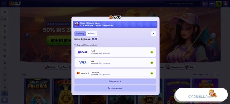 Online Casino Einzahlung per SMS